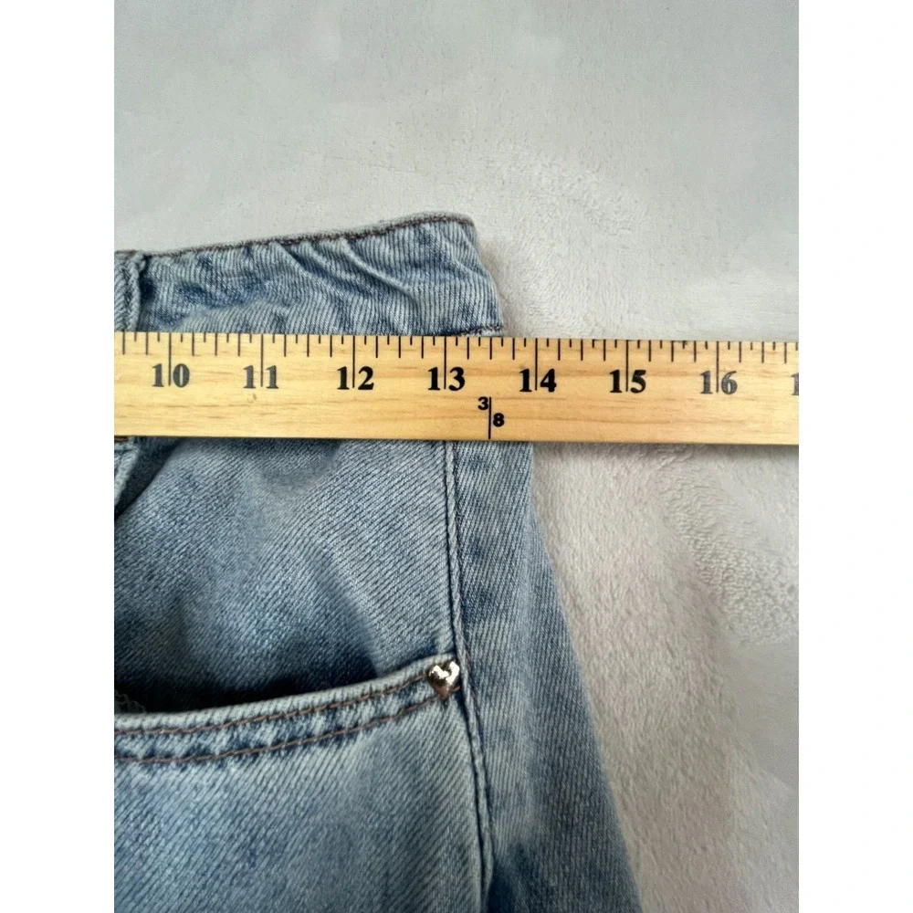 Denim‎ A-Line Skirt Womens 26 Waist Cargo Pockets Heart Buttons - Picture 4 of 6